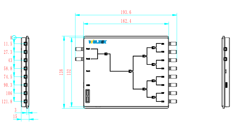 可調增益功分器S8U